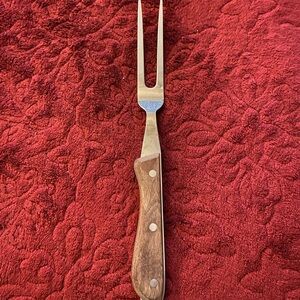 Regent Swords Lightening Edge Stainless Steel Carving Fork with Wooden Handle